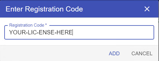 A blue and white box with textDescription automatically generated
